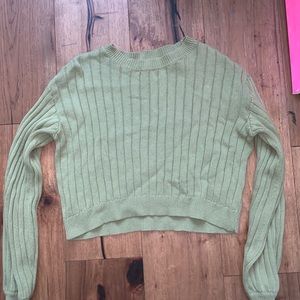Cropped Green Sweater